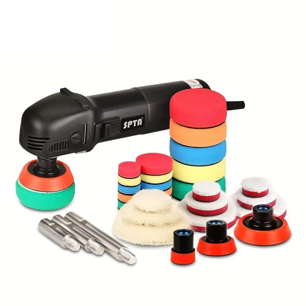 Mini Rotary Polisher Kit with Pads Extension Shaft