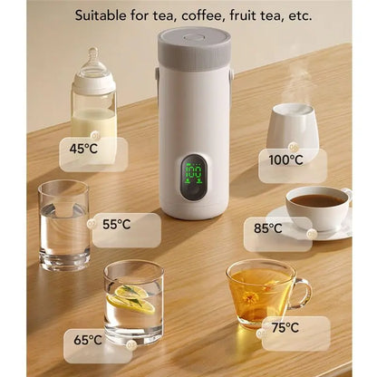 Portable 350ml Electric Kettle Rechargeable Travel Boiler