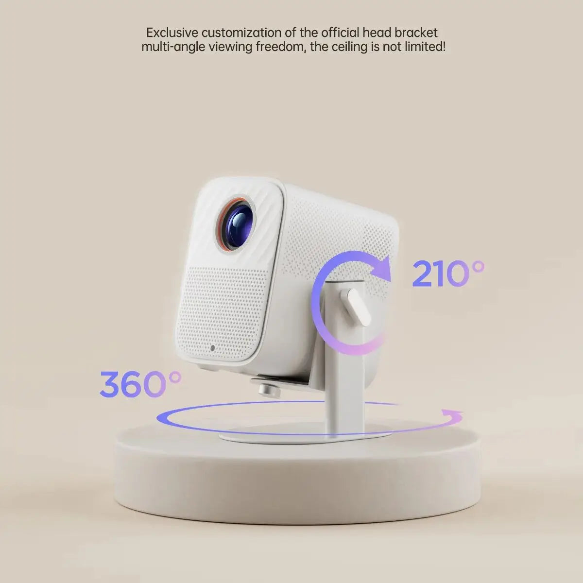 Smart 1080P Mini Projector WiFi Android Auto Keystone