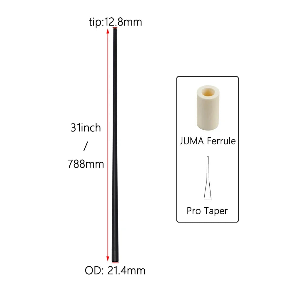 12.8mm Carbon Fiber Pool Cue Shaft United Joint