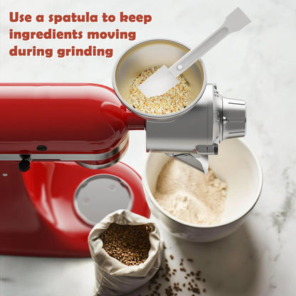 Adjustable Grain Mill Attachment for Dry Grains