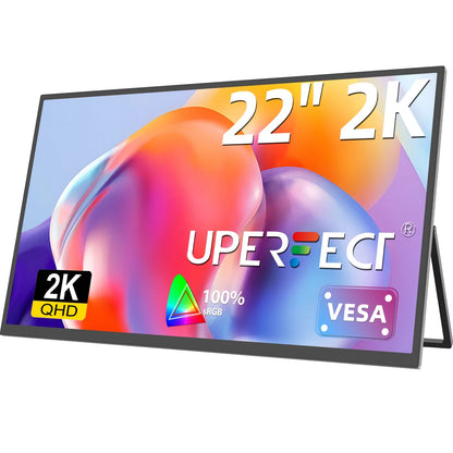 22” Portable Gaming Monitor 2560x1440 QHD LED Display