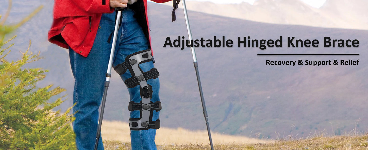 XL Black Left Hinged Knee Brace