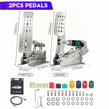 2TB Sim Racing LoadCell Pedals Stainless Steel