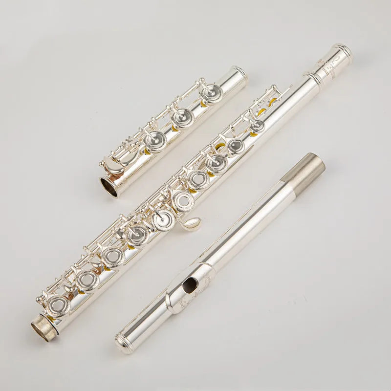 Silver-Plated B Foot Flute Professional Performance Instrument