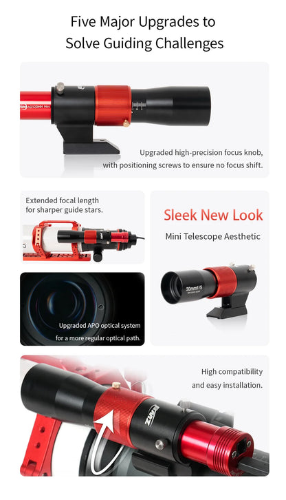 High-Precision 30mm F/5 APO Astronomical Guiding Scope