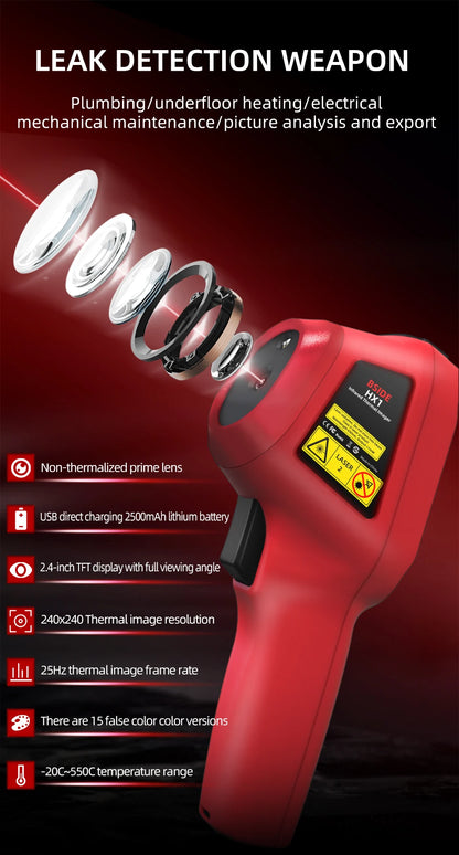 HX1 Handheld Thermal Imager Laser PCB Pipeline Detector