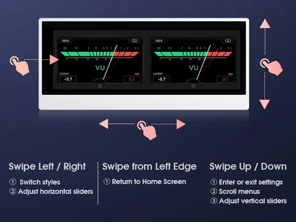 Digital VU Meter Audio Spectrum Visualizer Desktop Clock