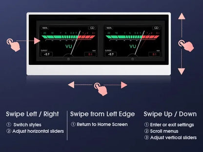 Digital VU Meter Audio Spectrum Visualizer Desktop Clock