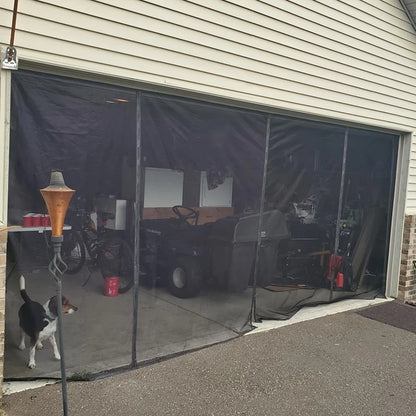 Magnetic Garage Door Insect Screen White Net Curtain