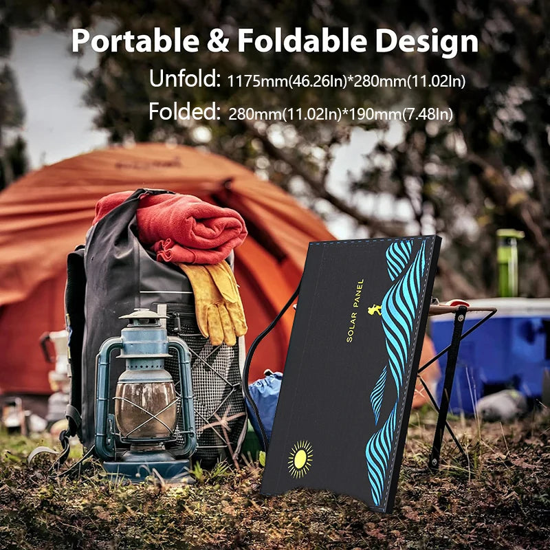 Foldable Solar Panel for Outdoor Power and Charging