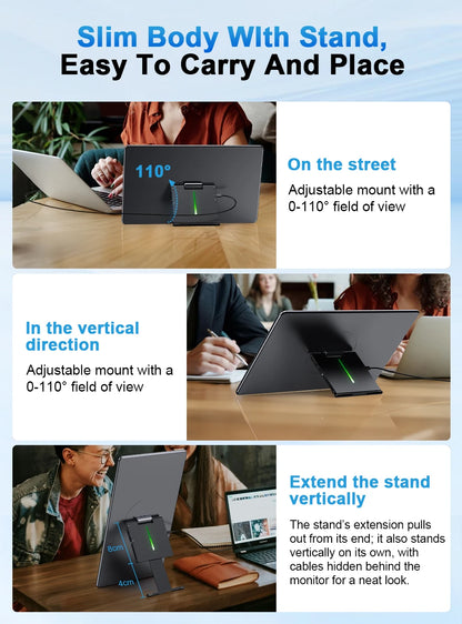 15.6" Portable Touchscreen Monitor 1080p IPS Display