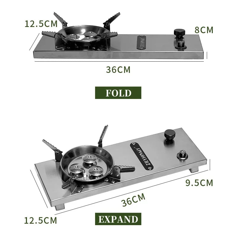 Portable IGT Gas Stove 7200W Stainless Steel Folding Burner