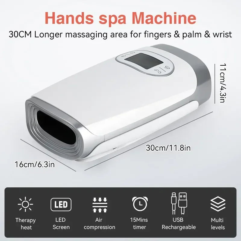 Wireless Electric Hand Massager with Heat and Air Compression