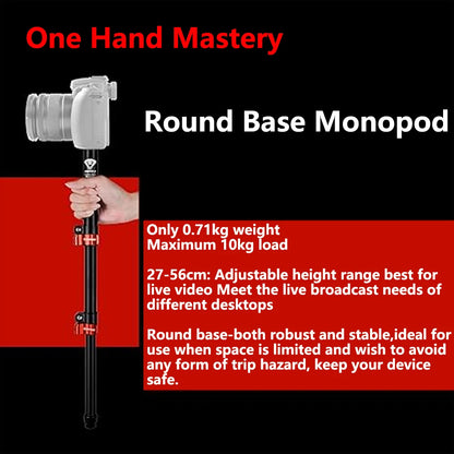 59 Inch Aluminum Video Monopod Stand 10KG Camera Support