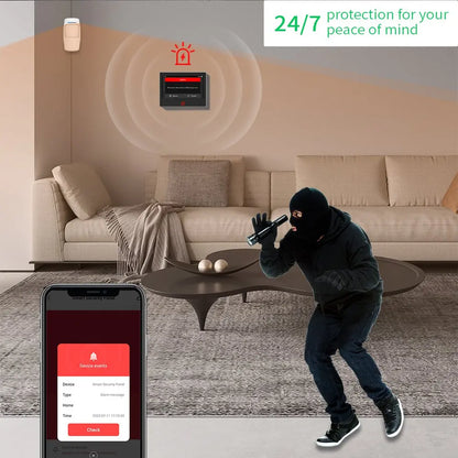 Compact 6-Piece Alarm System Works with Alexa & Google