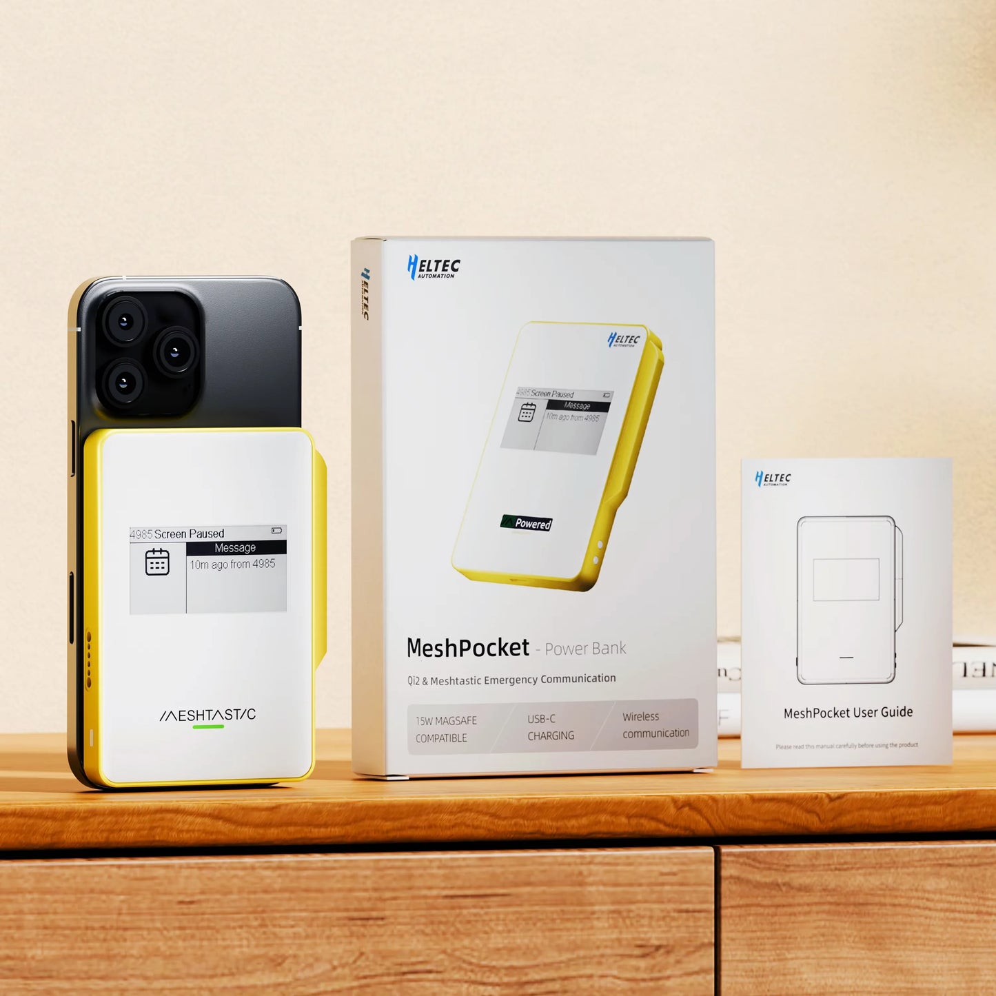 10000mAh Magnetic Wireless Mesh Power Bank Yellow