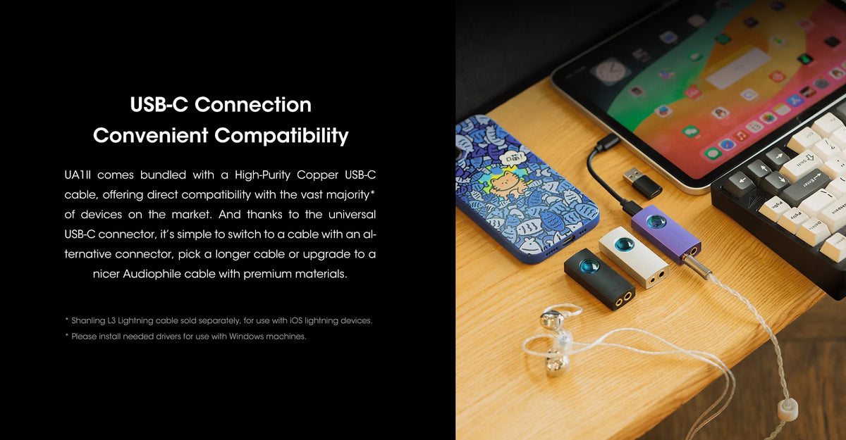 Portable Hi-Res USB DAC Headphone Amp Dual DAC
