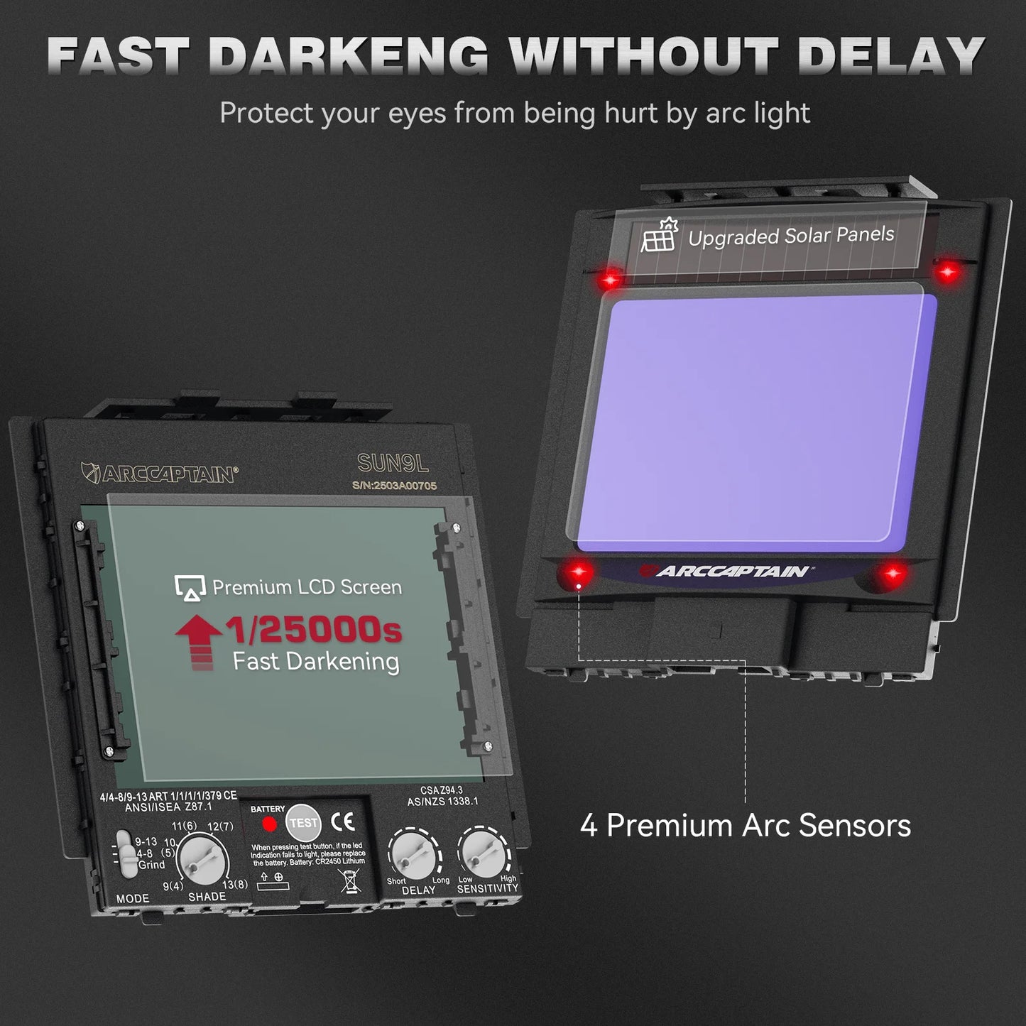 Auto Darkening Welding Helmet with True Colour Lens