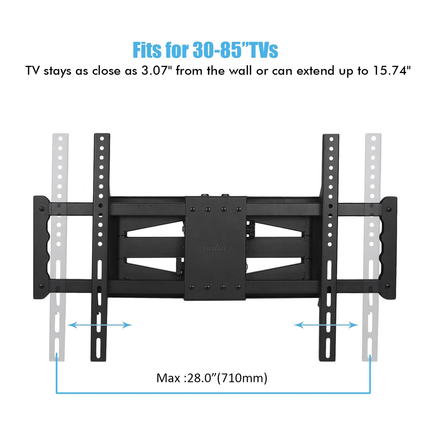 Full Motion TV Wall Mount Bracket for 32–85in Screens