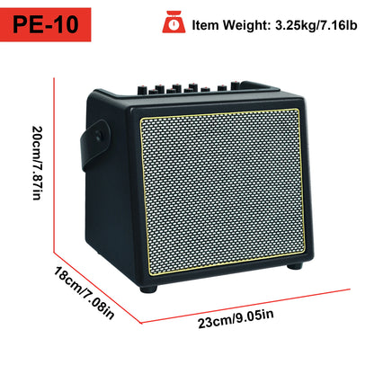 30W Rechargeable Acoustic Guitar Amp Bluetooth Reverb Chorus
