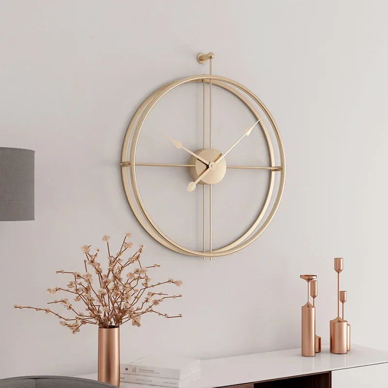 Decorative Wall Clock Modern European Design Gold Needle