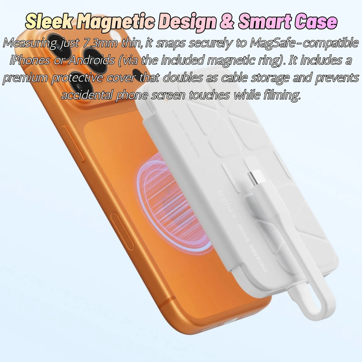 Magnetic Rear Camera Selfie Screen for iPhone and Android