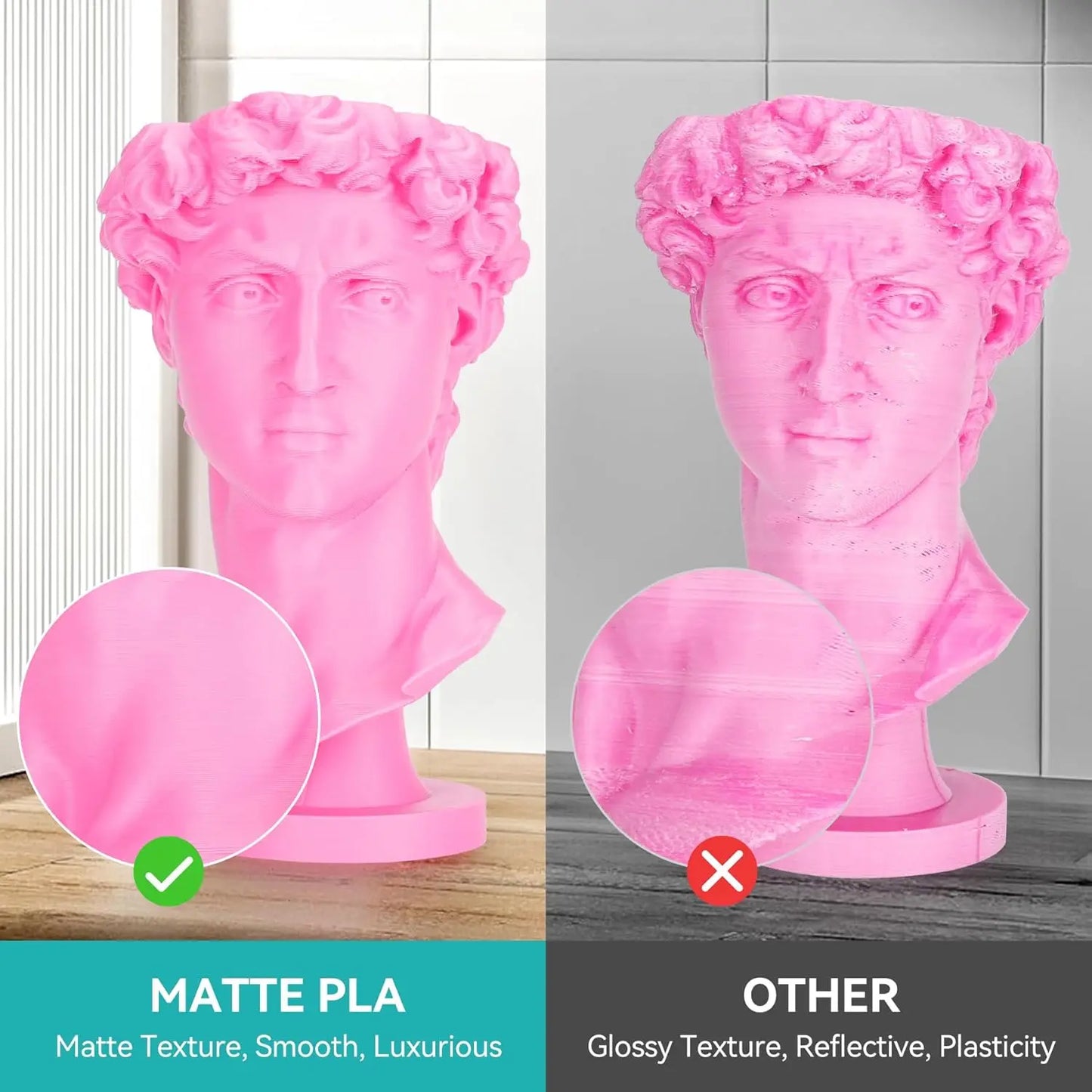 1.75mm Matte PLA 3D Printing Filament 10KG Multi-Color Pack