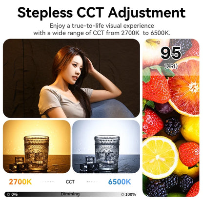 Rechargeable 200W Bi Color Video Light for Streaming