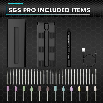 SGS Pro Black Cordless Electric Engraving and Rotary Tool Set