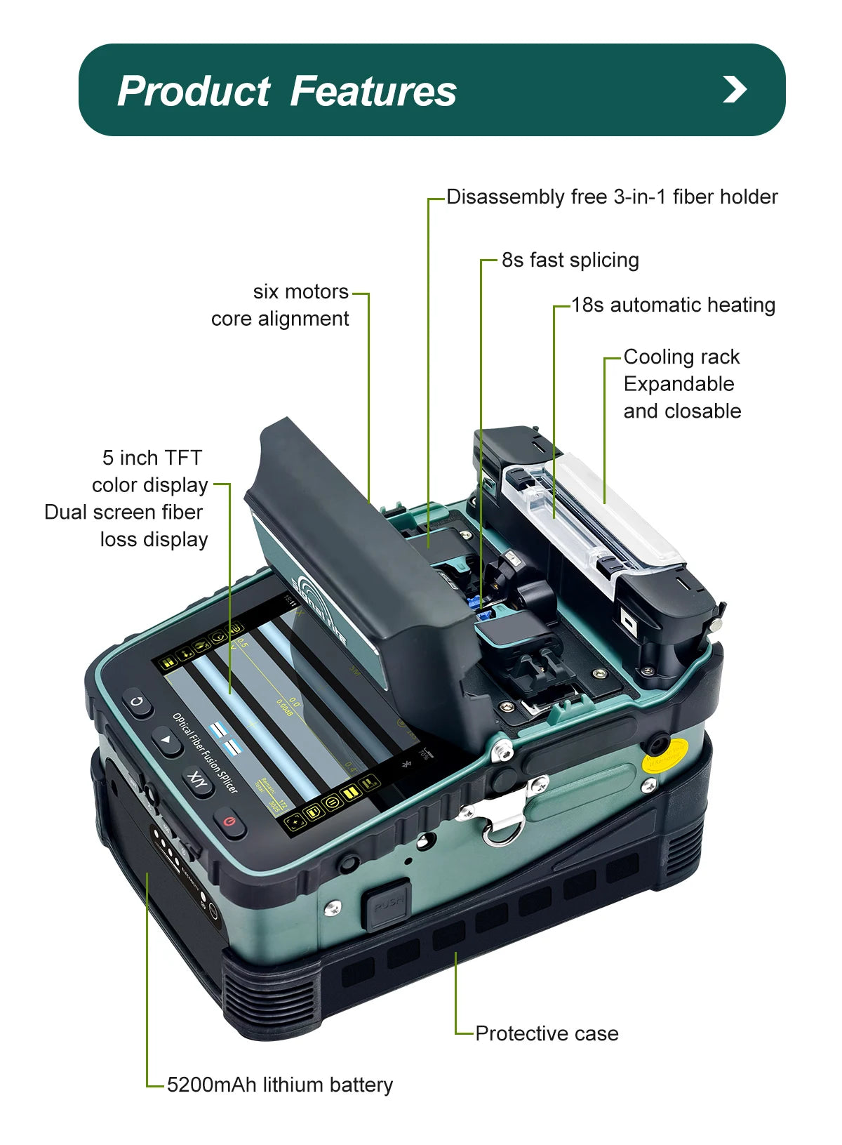 Fast Splicing Fiber Fusion Tool for Technicians