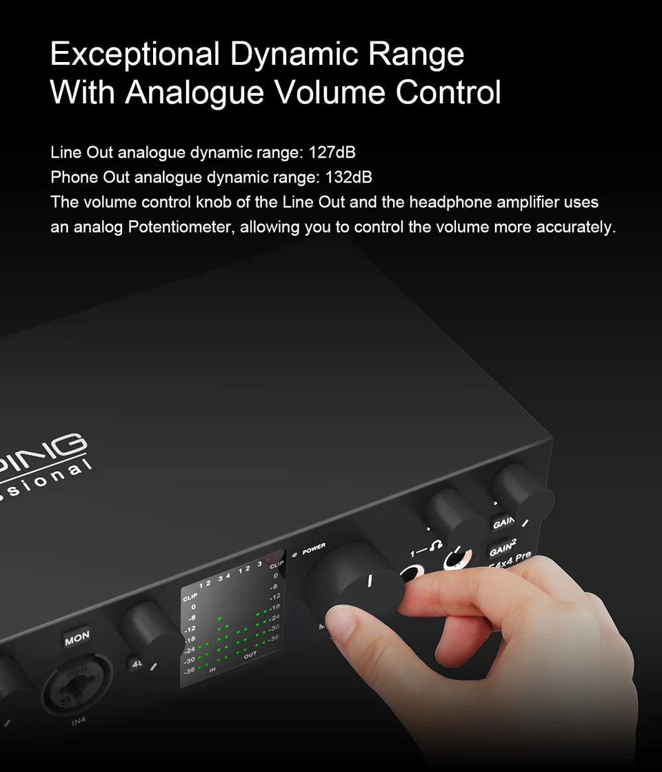 Pre-Professional 8 Channel Audio Interface with 4 LoopBack