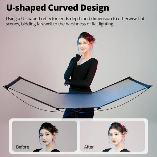 U-Shaped Light Diffuser Kit 280cm Studio Reflector Stand