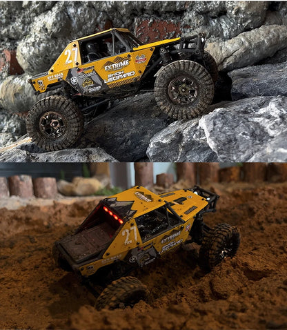 Mini 1/24 RC Crawler 4WD Yellow Off-Road Truck RTR