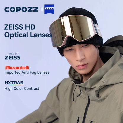 Magnetic Ski Goggles with UV400 Anti-Fog Lens