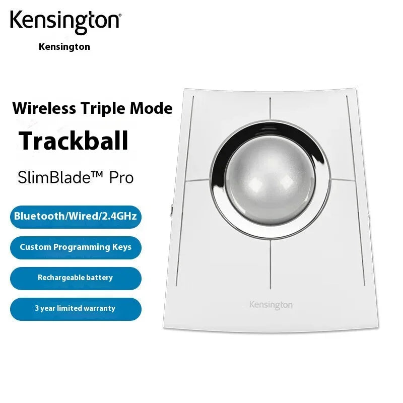 Wireless Ergonomic Trackball Mouse with Customisable Controls