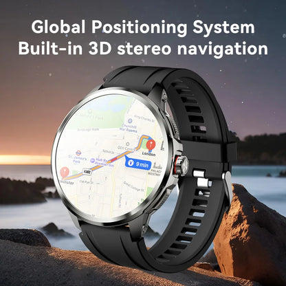 5G Full Netcom Smartwatch 1.95” AMOLED GPS Steel Silver