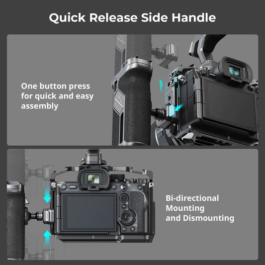 Quick Release Rotating Side Handle Kit 360° Adjustable