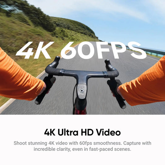 White 4K Pocket Camera for Vlogs and Action Shots