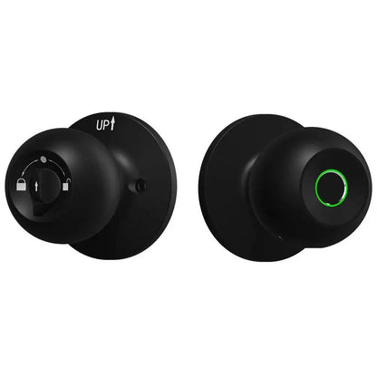 Black Smart Knob Door Lock with App Control