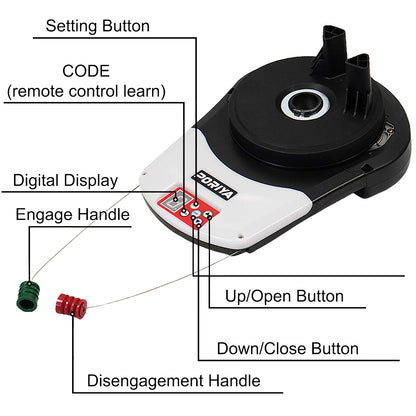 Automatic Garage Door Opener 1200N with Remote Control