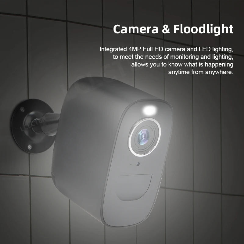 4MP 4G Wireless Outdoor Security Camera with 32GB Storage
