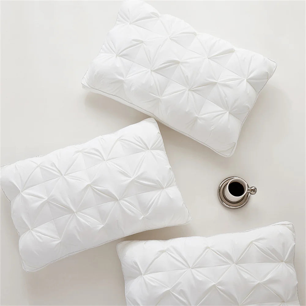Premium Goose Down Pillow Soft Cotton Cover 3D Design