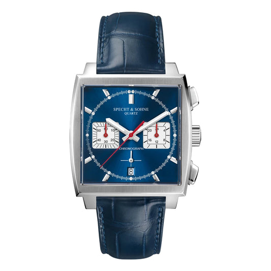 Blue Stainless Steel Men’s Chronograph Quartz Watch