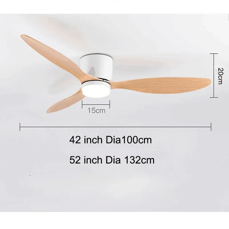 Modern Ceiling Fan Light Flush Mount Smart Bedroom Lighting Fan