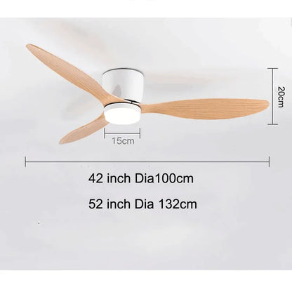 Modern Ceiling Fan Light Flush Mount Smart Bedroom Lighting Fan