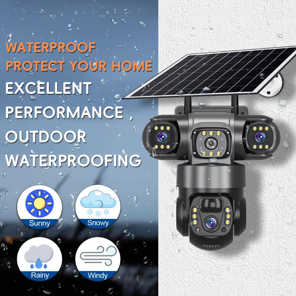 4G Solar Outdoor CCTV Camera 6K 12MP with Night Vision