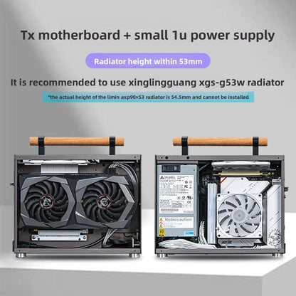 P16 Portable Mini PC Case Water Cooling Ready