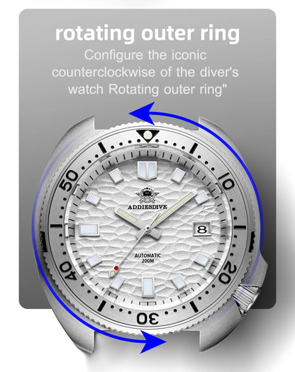 Silver Luxury Automatic Mechanical Watch with Sapphire Crystal