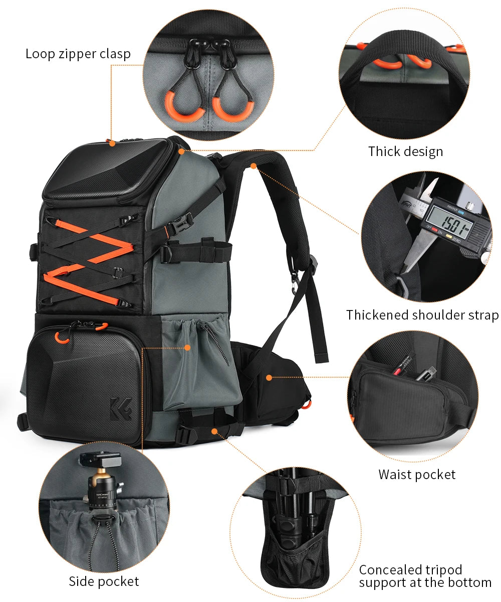 25L Camera Backpack and Sling Bag Waterproof